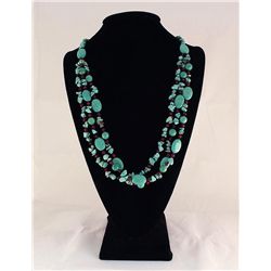 Gushing Sky Blue Turquoise 527.00ctw Beads Necklace