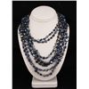 Image 1 : 890.00CTW BLUE 8 ROW MOTHER OF PEARL NECKLACE