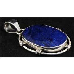 SAPPHIRE CORRUNDUM 55.78CTW SILVER PENDANT