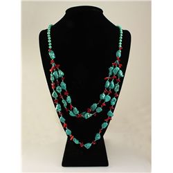 Gushing Sky Blue Turquoise 559.50ctw Beads Necklace