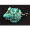 Image 2 : NATURAL 229.51CTW TURQUOISE WIRE WRAPPED PENDANT