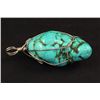 Image 2 : NATURAL 164.52CTW TURQUOISE WIRE WRAPPED PENDANT