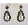 Image 1 : Victorian Vintage Mother of Pearl Earring