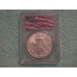 2001 1 oz Silver American Eagle Gem Unc PCGS (World Tra