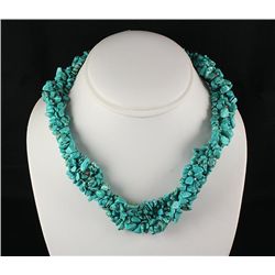 Woven Multi-Strand Natural Chip Beads Necklace