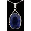 Image 1 : SAPPHIRE CORRUNDUM 65.40CTW SILVER PENDANT
