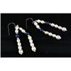 Image 2 : 24.00CTW 1.5in. WHITE&BLUE FRESHWATER PEARL HOOK EARRIN