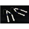 Image 2 : 24.00CTW 1.5in. WHITE&BLUE FRESHWATER PEARL HOOK EARRIN