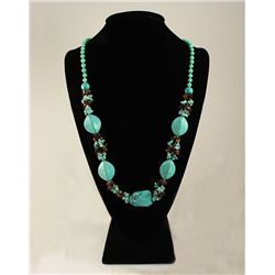 Gushing Sky Blue Turquoise 460.50ctw Beads Necklace