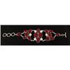 RUBY CORRUNDUM 60.65GRAMS FASHION SILVER BRACELET
