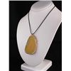 Organic Natural Yellow Agate Big Slice Pendant
