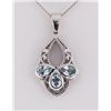 Fashion Jewelry Sterling Silver Aquamarine Pendant