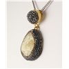 Image 1 : Raw Champagne Druzy Pendant Victorian Design