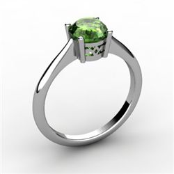 Tourmaline 0.75 ctw Ring 14kt White Gold