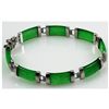 11.30g Apple Green Jade Sterling Silver Bracelet