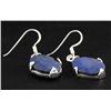 Image 2 : SAPPHIRE CORRUNDUM 29.73CTW SILVER HOOK EARRING