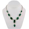 238ctw Natural Emerald Silver Necklace