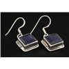 Image 1 : SAPPHIRE CORRUNDUM 29.55CTW SILVER HOOK EARRING