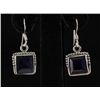 Image 2 : SAPPHIRE CORRUNDUM 29.55CTW SILVER HOOK EARRING