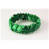 Image 2 : Natural Jade 381.30ctw Stretch Bracelet Lot of 2