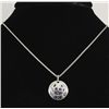 Image 2 : 4.75gram Round Silver Pendant w/ Multi Color Stone