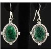 Image 1 : EMERALD BERYL 34.08CTW SILVER HOOK EARRING