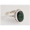 Image 2 : EMERALD BERYL 23.32CTW CUTE DESIGN SILVER RING