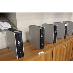 LOT OF 8 HP DUO- CORE  DESKTOP COMPUTERS