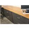 Image 3 : CHERRY EXECUTIVE DESK/ MATCHING CREDENZA