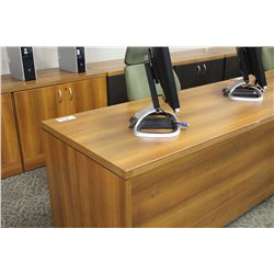 CHERRY EXECUTIVE DESK/ MATCHING CREDENZA