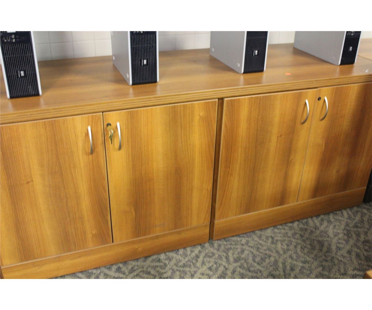 CHERRY EXECUTIVE DESK/ MATCHING CREDENZA