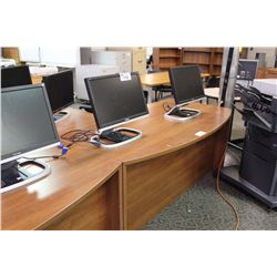 CHERRY BOW FRONT L-SHAPE EXECUTIVE DESK