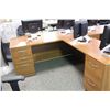 Image 2 : CHERRY BOW FRONT L-SHAPE EXECUTIVE DESK