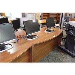 CHERRY BOW FRONT L-SHAPE EXECUTIVE DESK