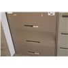 Image 3 : GLOBAL BEIGE 3 DRAWER LATERAL FILE CABINET