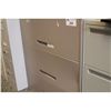 Image 2 : GLOBAL BEIGE 3 DRAWER LATERAL FILE CABINET