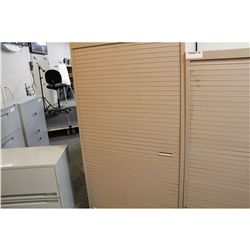 WRIGHTLINE 66"  BEIGE TAMBOUR DOOR STORAGE UNIT