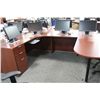 Image 2 : DARK CHERRY U-SHAPE EXECUTIVE DESK