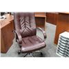 Image 2 : BURGANDY LEATHER HIGHBACK EXECUTIVE CHAIR