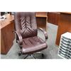 Image 2 : BURGANDY LEATHER HIGHBACK EXECUTIVE CHAIR