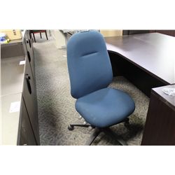 BLUE MULTI LEVER STENO CHAIR