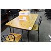 Image 1 : PINE LUNCH ROOM TABLE / 4 CHAIRS