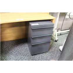 GREY MOBILE 3 DRAWER PEDESTAL