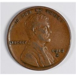 1912-D LINCOLN WHEAT CENT, XF