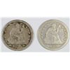 Image 1 : 1854 AND 1877 QUARTERS, VG/FINE