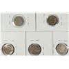Image 2 : 5 SEATED HALF DIMES (39,40-O,53,53-O,57) AVG CIRC