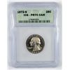 Image 1 : 1972-S PROOF WASHINGTON QUARTER ICG PR 70 CAMEO