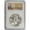 Image 1 : 1957 FRANKLIN HALF DOLLAR NGC MS65