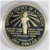Image 2 : 1986 PROOF STATUE OF LIBERTY COMMEMORATIVE SILVER DOLLAR IN ORIG. MINT CAPSULE