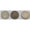 Image 2 : 3 LOW GRADE SEATED DIMES